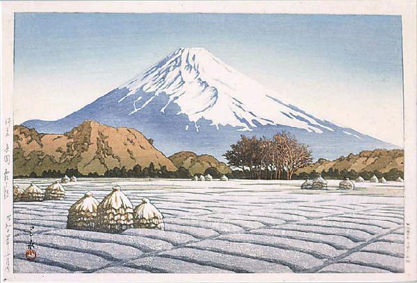 Hasui- A frosty morning at Nagaoka in Izu Peninsula