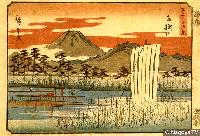 Hiroshige- 36 Views Of Mt Fuji - Sagami River