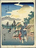 Hiroshige- 53Stations (Figure or Jimbutsu Tokaido)- Numazu