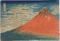 Hokusai- 36 Views of Mt Fuji -Fine Wind, Clear Morning