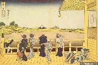 Hokusai- 36 Views of Mt Fuji- Gohyakurakan-ji Temple