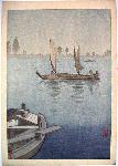 Unknown boats on lake
