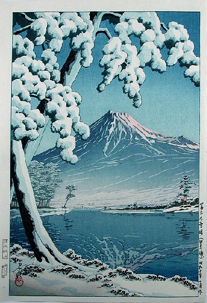 Kawase- Mt. Fuji After Snow at Tago Bay