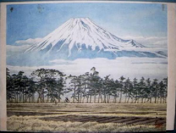 Kawase- cyclist with Mt. Fuji